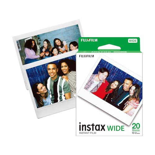 Instax Fuji Instax Mini Wide Twin, Blanc, 20 Shot