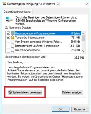Cleaning of the Windows 10 data reminder
