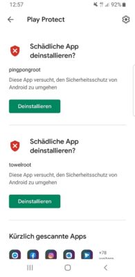 Google Play Protect on a Samsung Galaxy S9